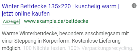 Anzeige für kalte Temperaturen